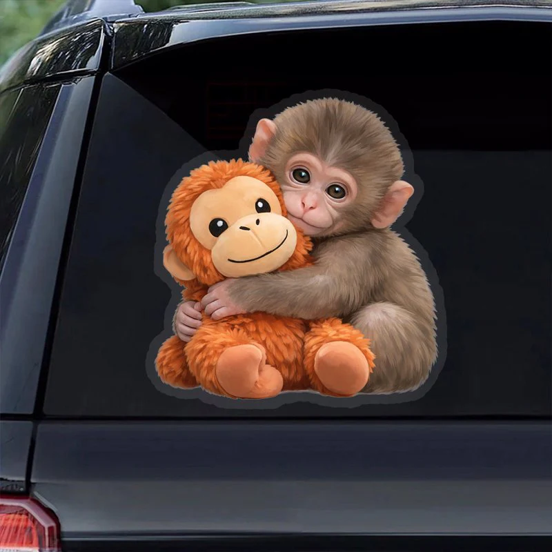 Viral Baby Monkey Sticker, Emotional Animal Lover Gift
